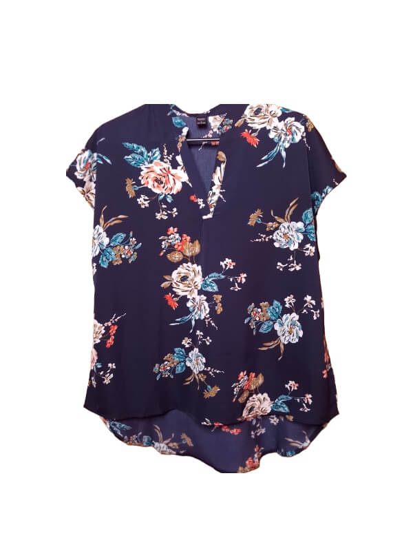 Blusa Irregular Cuello Notch Floral - Imagen 4